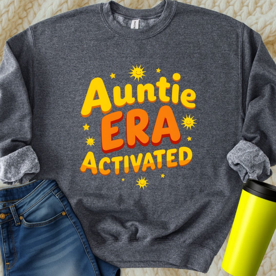 Printify Sweatshirt S / Graphite Heather Aunt Era Sweatshirt