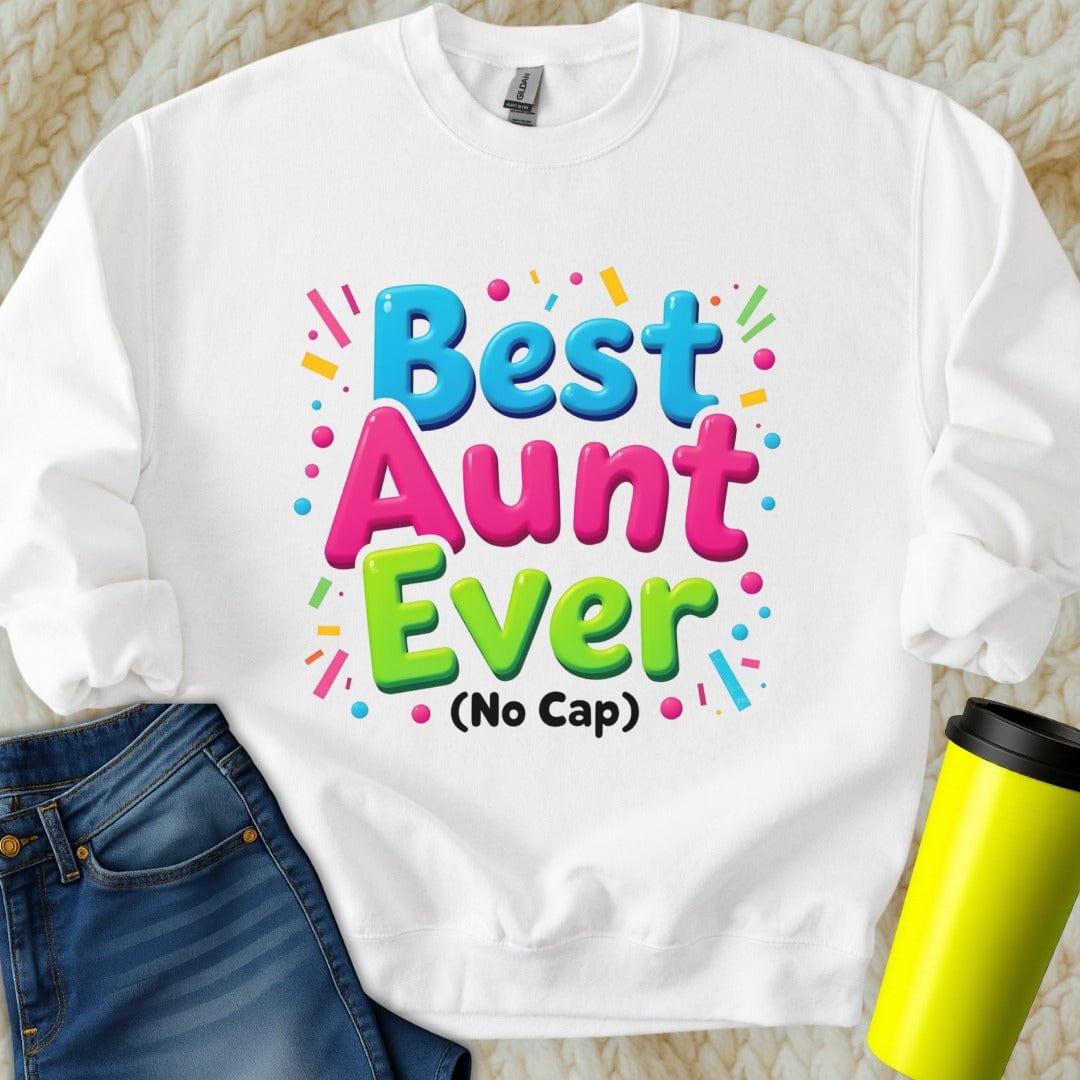 Printify Sweatshirt S / White Aunt Gift Sweatshirt