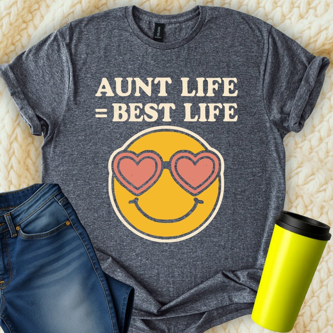 MyDesigns T-Shirt S / Dark Heather Aunt Life Is Best Life T-Shirt