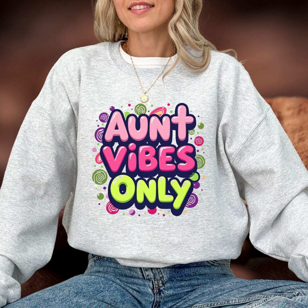 Printify Sweatshirt Aunt Vibes Sweatshirt
