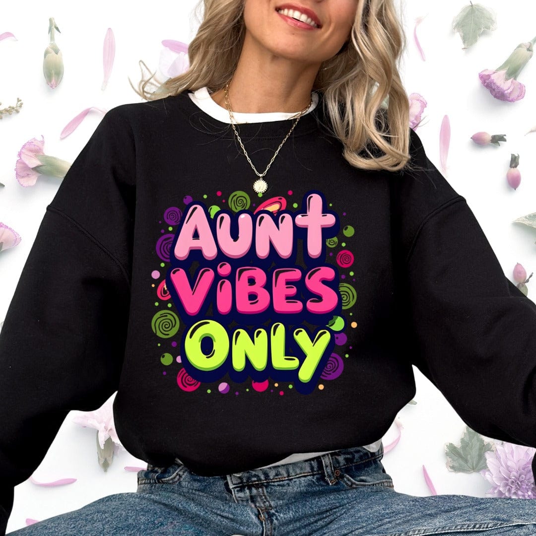 Printify Sweatshirt Aunt Vibes Sweatshirt