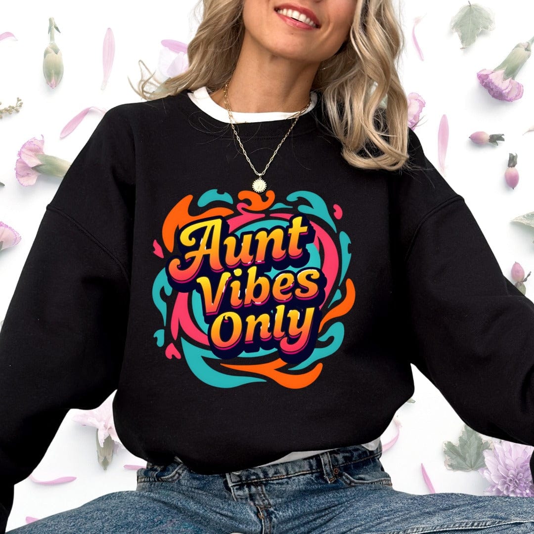Printify Sweatshirt Aunt Vibes Sweatshirt