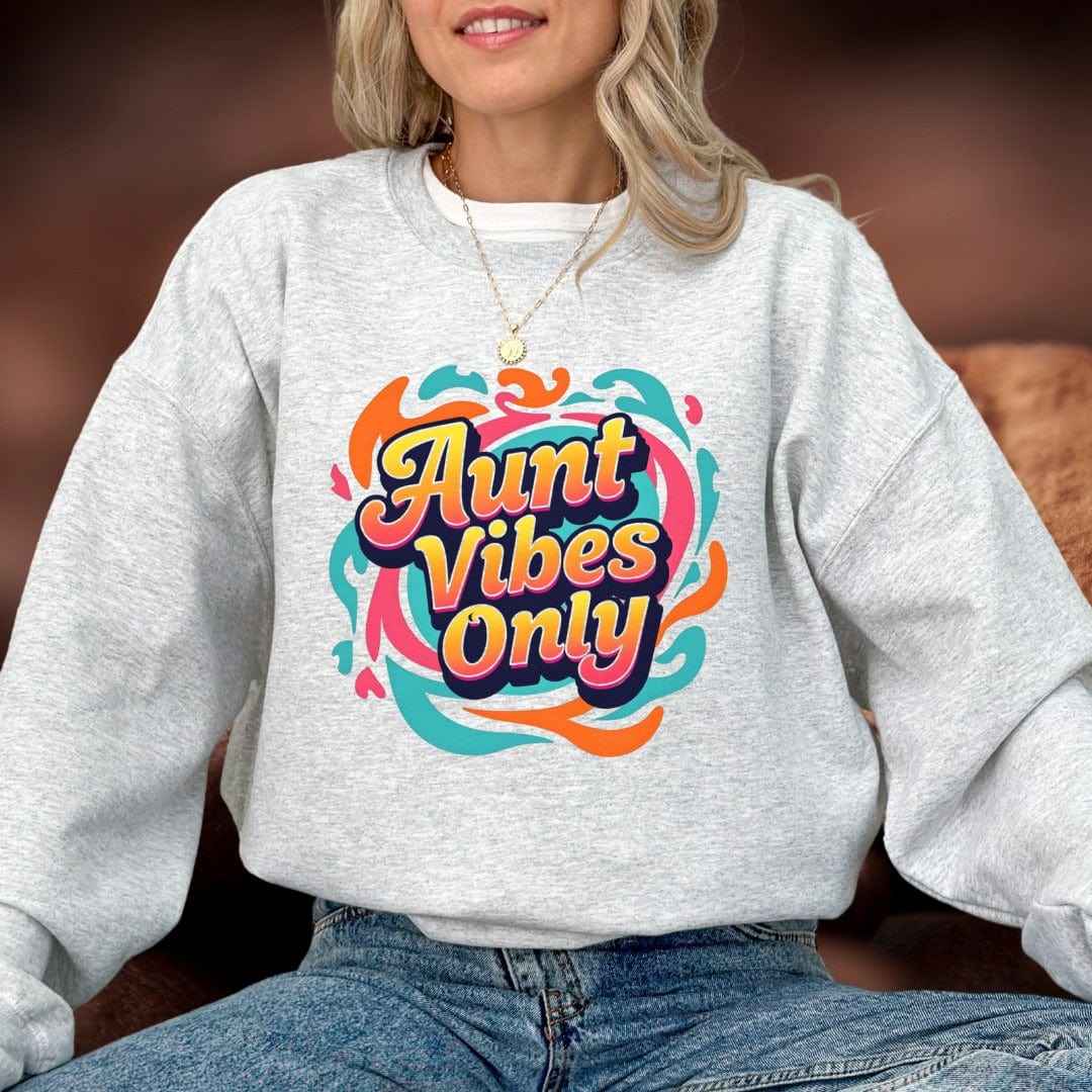 Printify Sweatshirt Aunt Vibes Sweatshirt