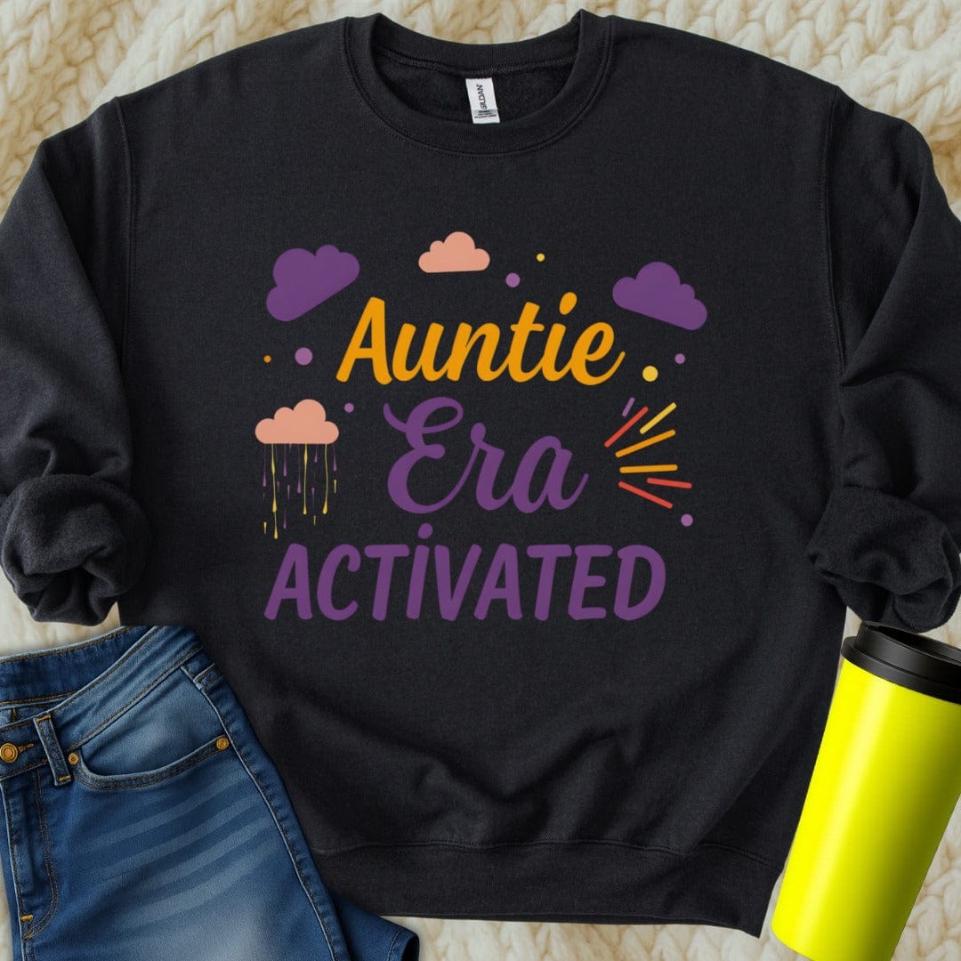 Printify Sweatshirt S / Black Auntie Era Sweatshirt