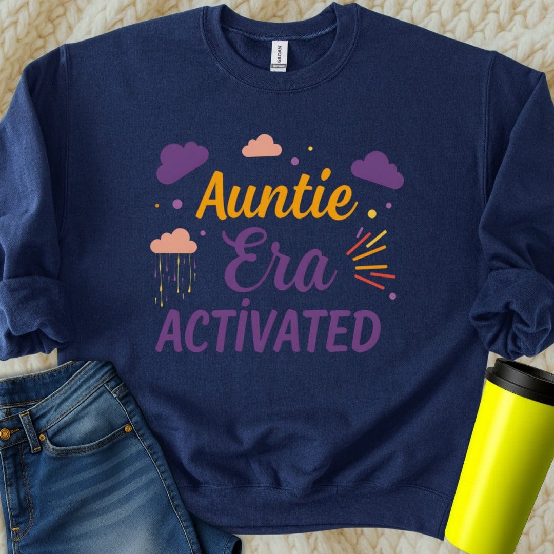 Printify Sweatshirt S / Navy Auntie Era Sweatshirt