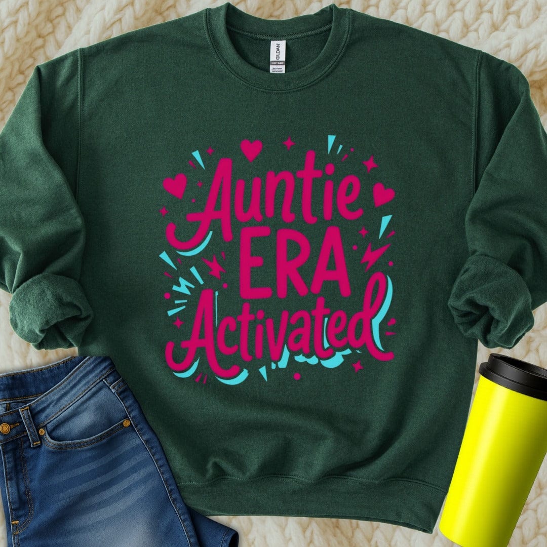 Printify Sweatshirt S / Forest Green Auntie Era Sweatshirt