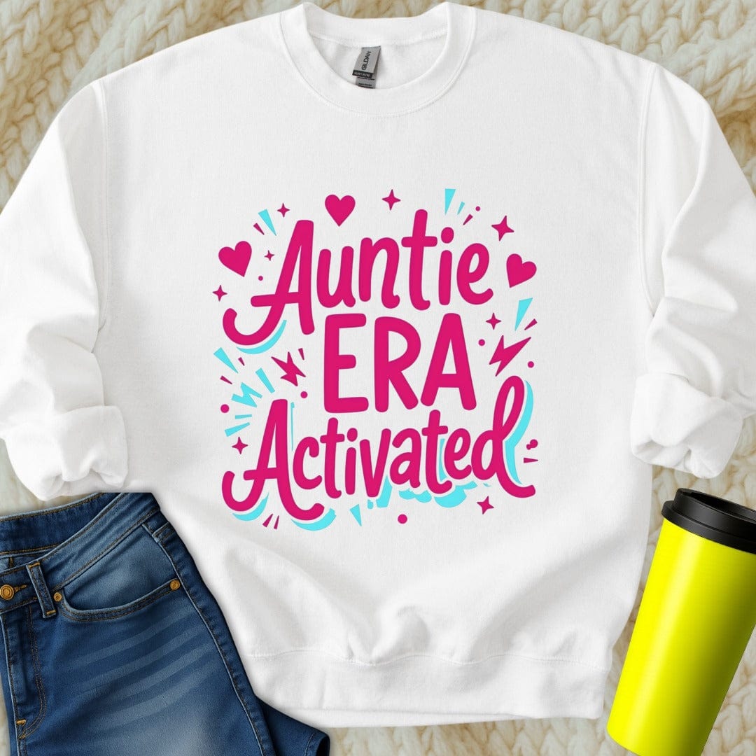 Printify Sweatshirt S / White Auntie Era Sweatshirt