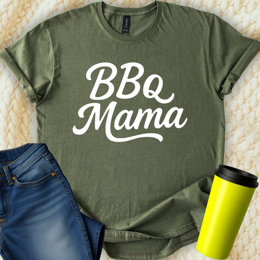 MyDesigns T-Shirt S / Military Green BBQ Mama T-Shirt