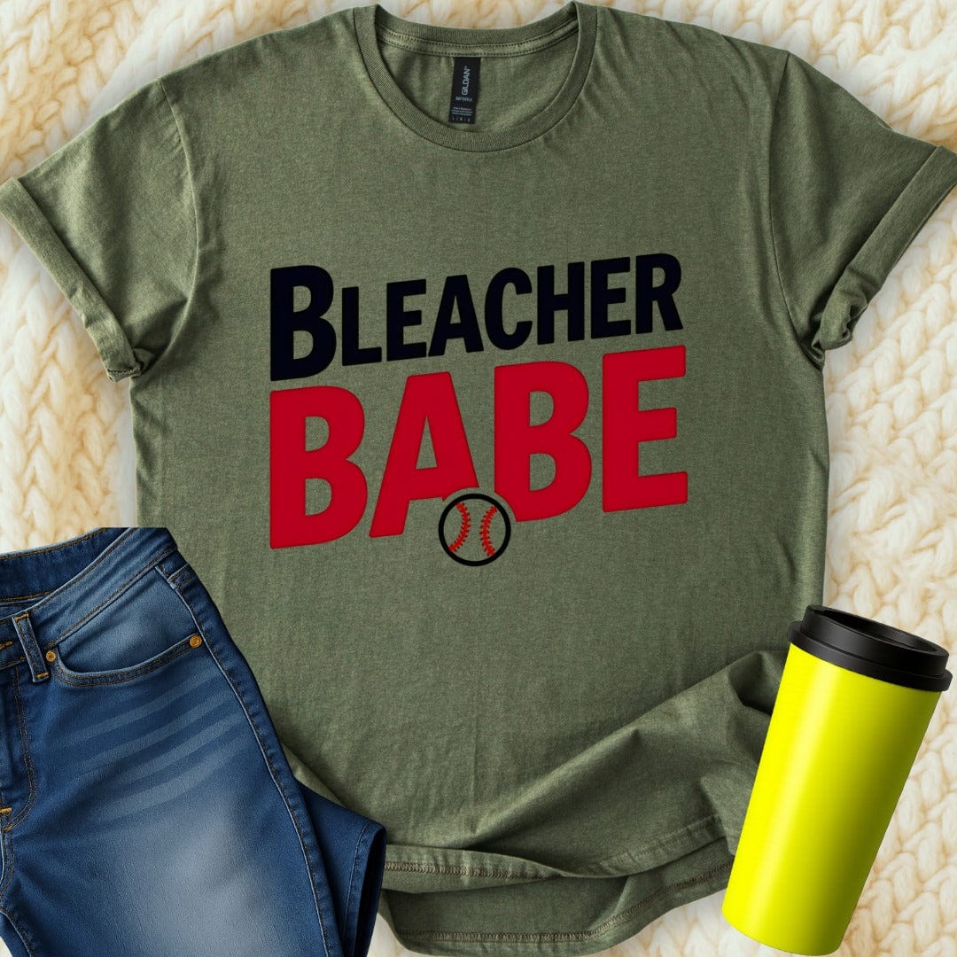 Printify T-Shirt Military Green / S Bleacher Babe T-Shirt