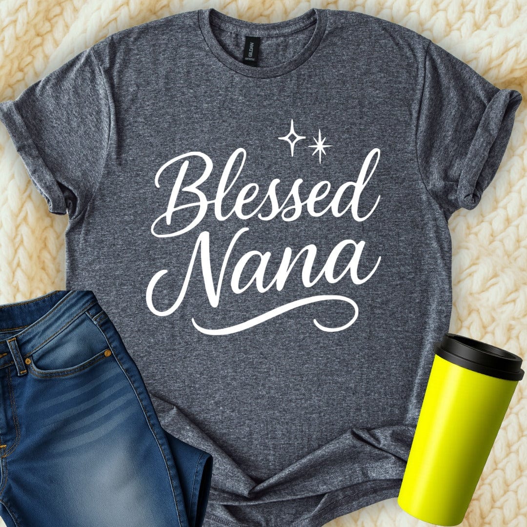 MyDesigns Physical Item Blessed Nana Graphic With Stars Decoration Design T-Shirt