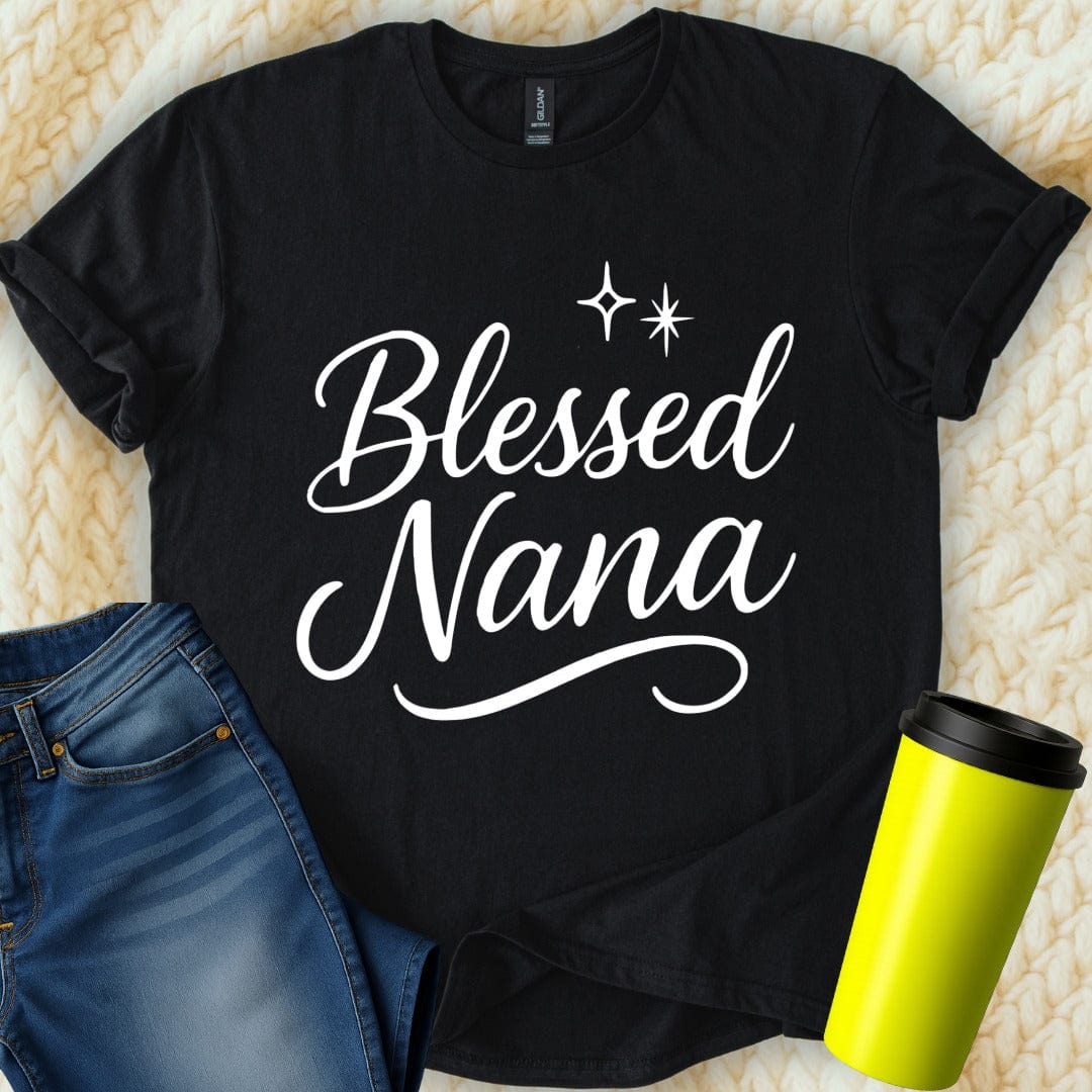 MyDesigns Physical Item Blessed Nana Graphic With Stars Decoration Design T-Shirt