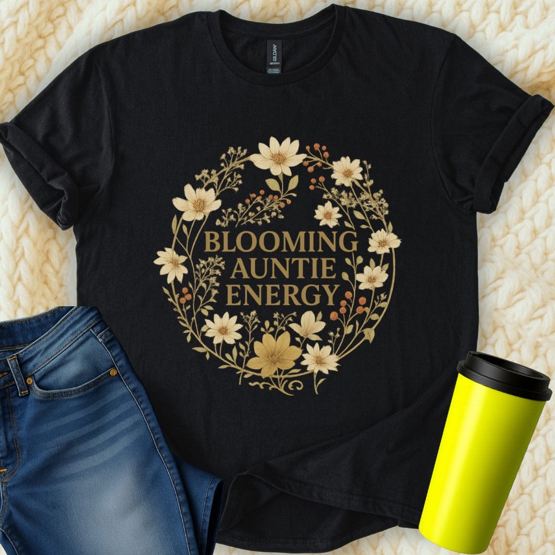 The Off Base T-Shirt S / Black Blooming Auntie Energy T-Shirt