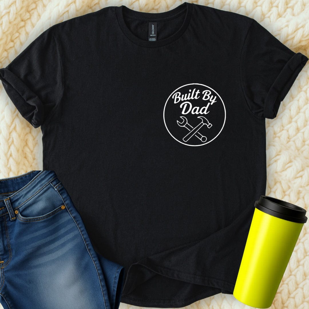 MyDesigns Physical Item Built By Dad Design Unique Graphic Print T-Shirt