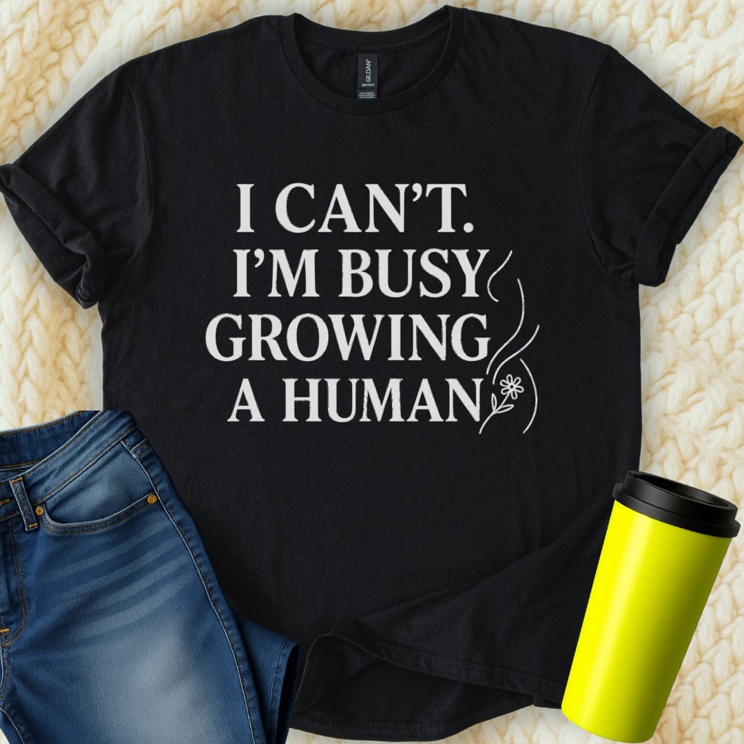 The Off Base T-Shirt S / Black Busy Growing A Human T-Shirt