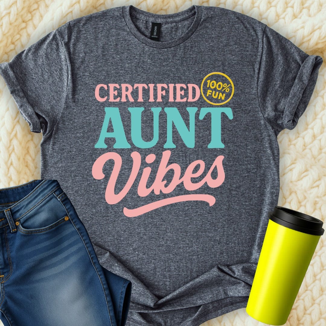 MyDesigns T-Shirt S / Dark Heather Certified Aunt Vibes T-Shirt