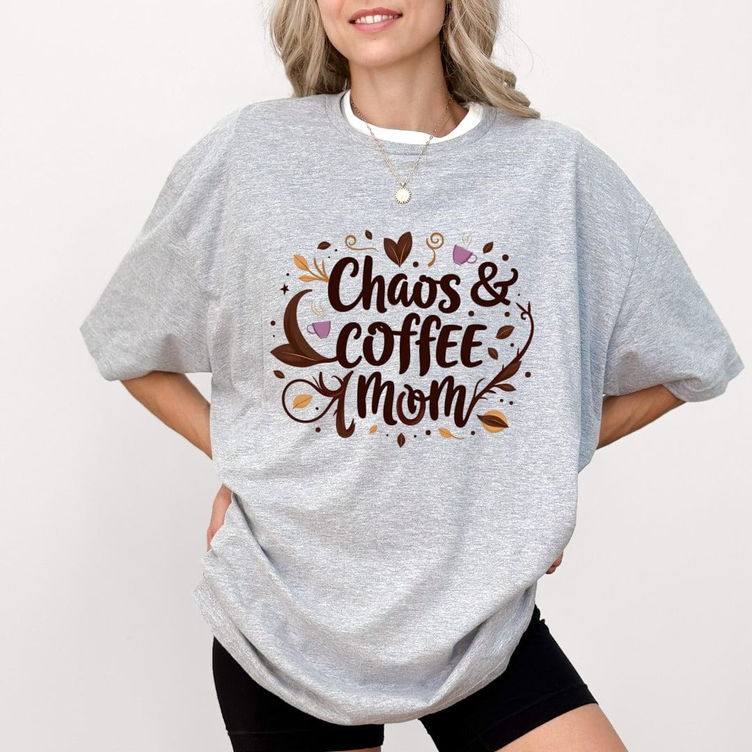 Printify T-Shirt Chaos & Coffee Mom T-Shirt