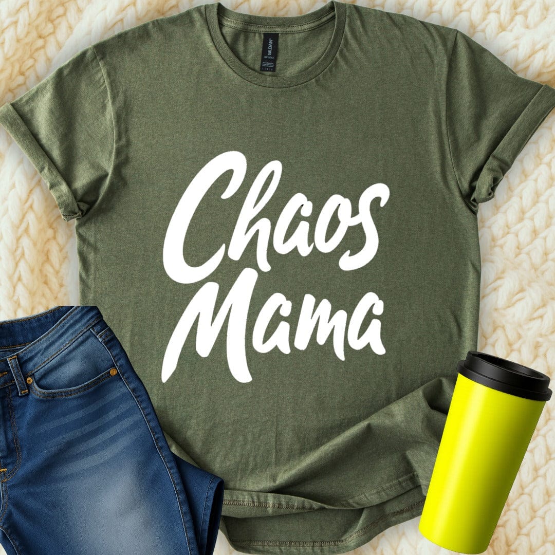 Printify T-Shirt Military Green / S Chaos Mama T-Shirt
