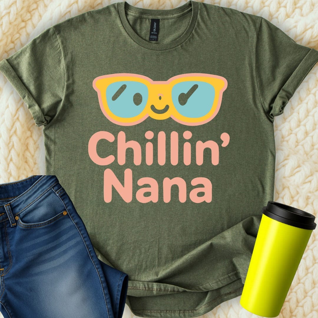 MyDesigns Physical Item Chillin Nana With Sunglasses Graphics Design T-Shirt
