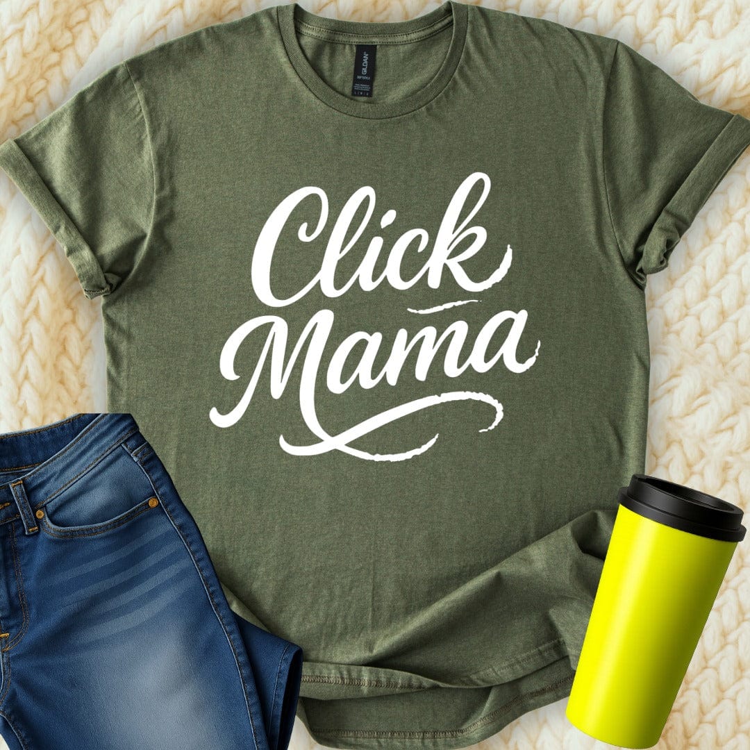 MyDesigns T-Shirt Click Mama Mother's Day Text Design Graphic T-Shirt
