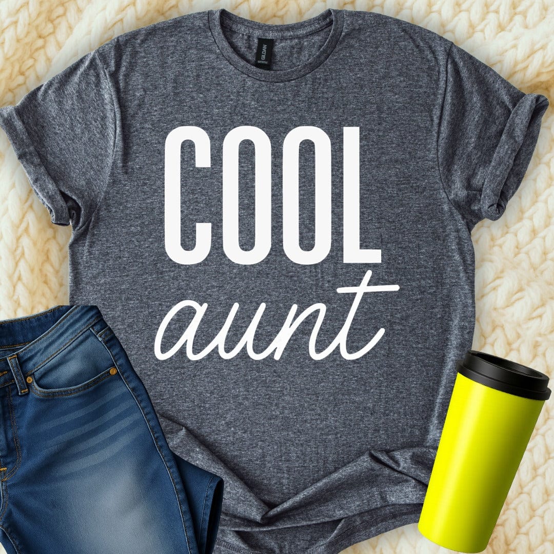 MyDesigns Physical Item Cool Aunt Aunt's Family First Best Design Graphic T-Shirt