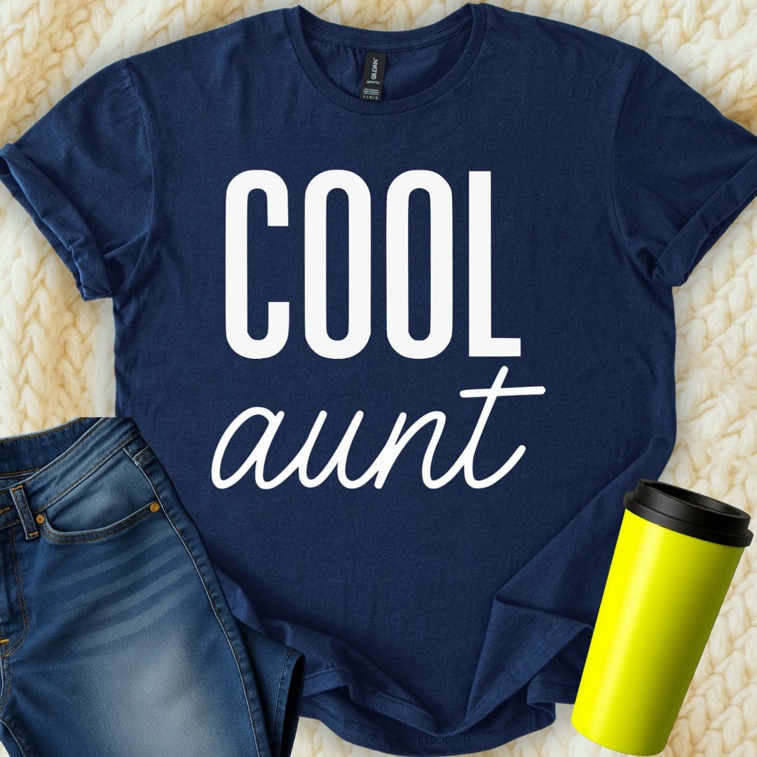 MyDesigns Physical Item Cool Aunt Aunt's Family First Best Design Graphic T-Shirt
