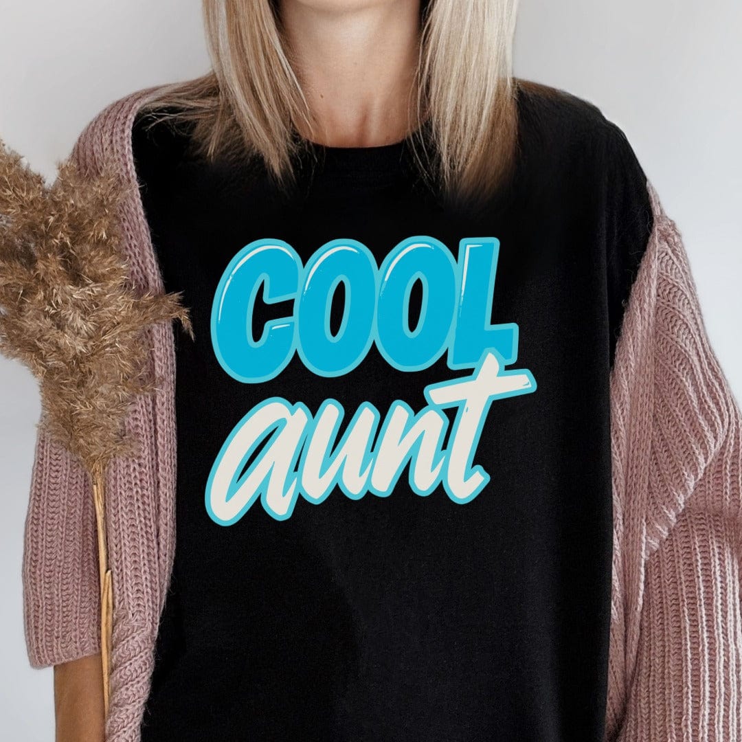 MyDesigns Physical Item Cool Aunt Graphic Tee Design Aunt Loving Special T-Shirt