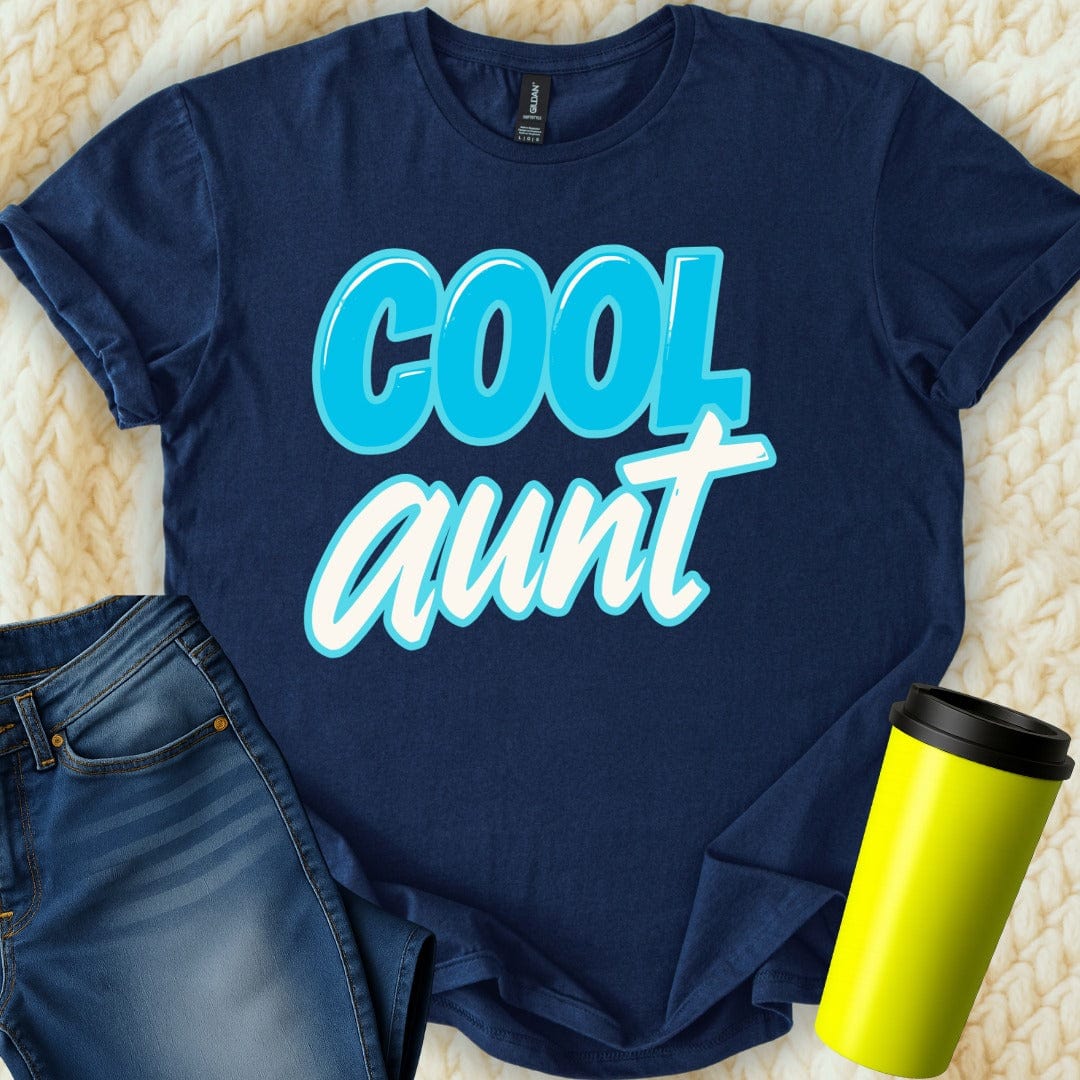 MyDesigns Physical Item Cool Aunt Graphic Tee Design Aunt Loving Special T-Shirt