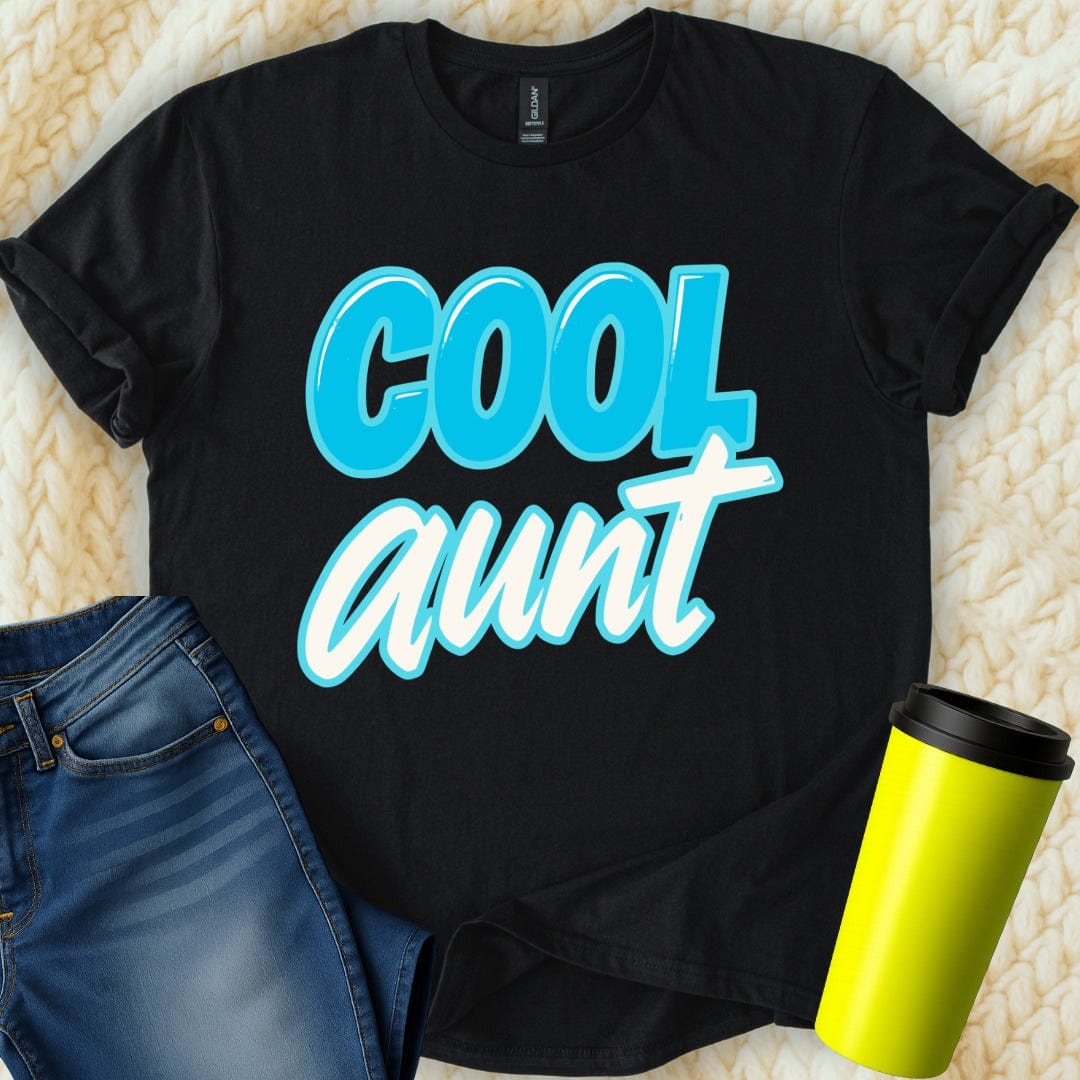 MyDesigns Physical Item Cool Aunt Graphic Tee Design Aunt Loving Special T-Shirt