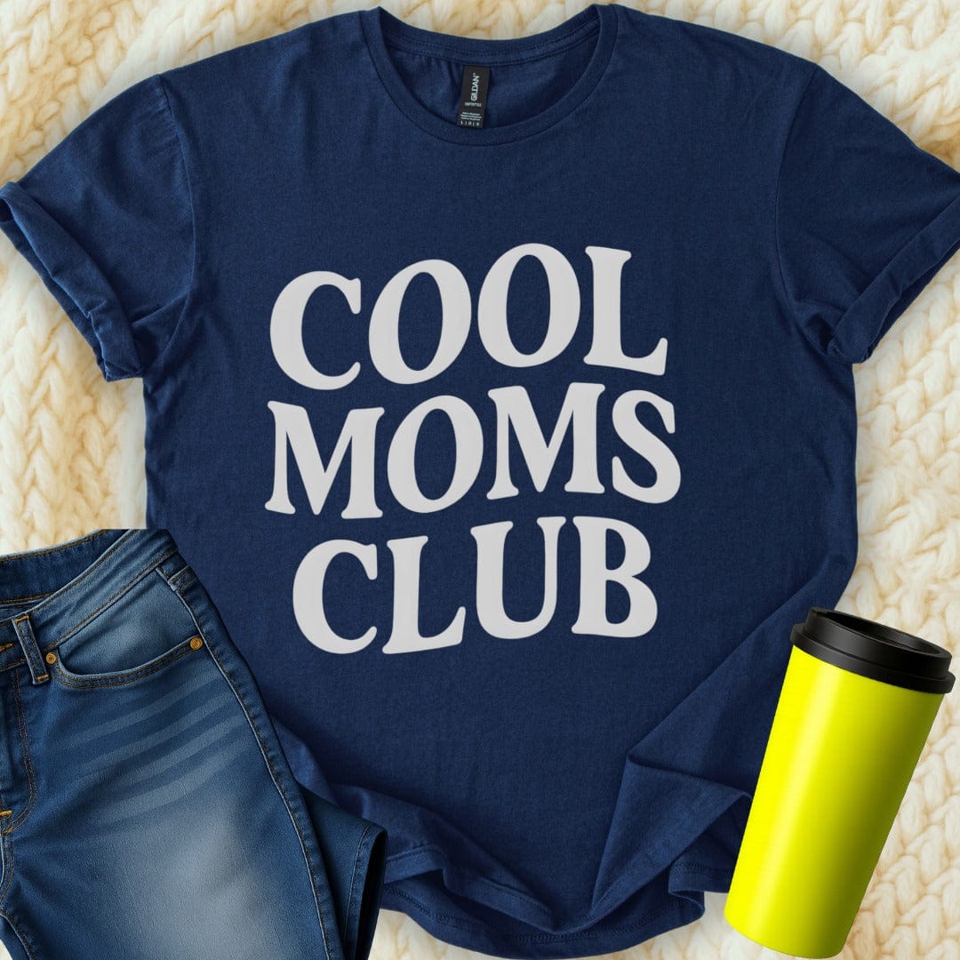 Printify T-Shirt Navy / S Cool Moms Club T-Shirt