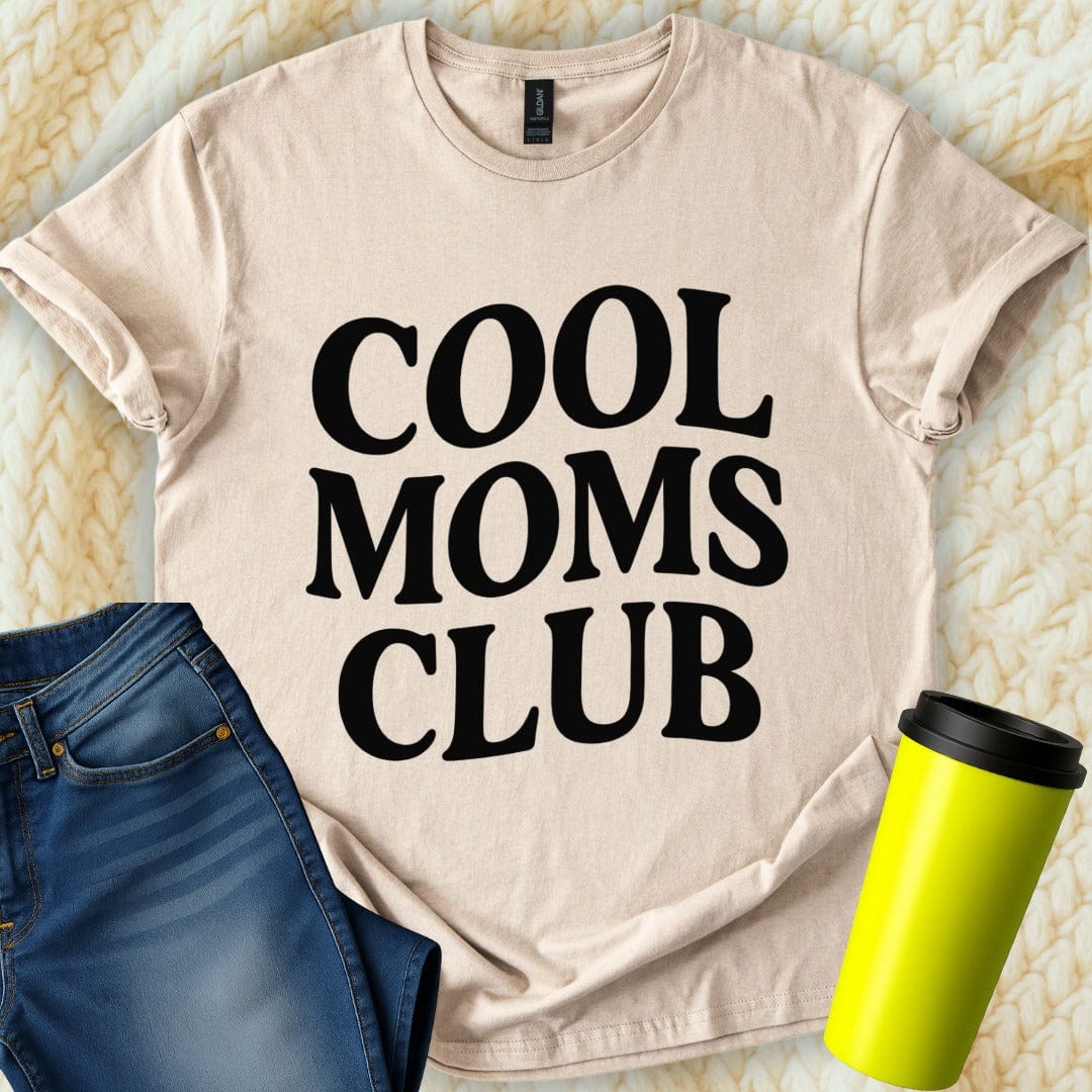 Printify T-Shirt Sand / S Cool Moms Club T-Shirt