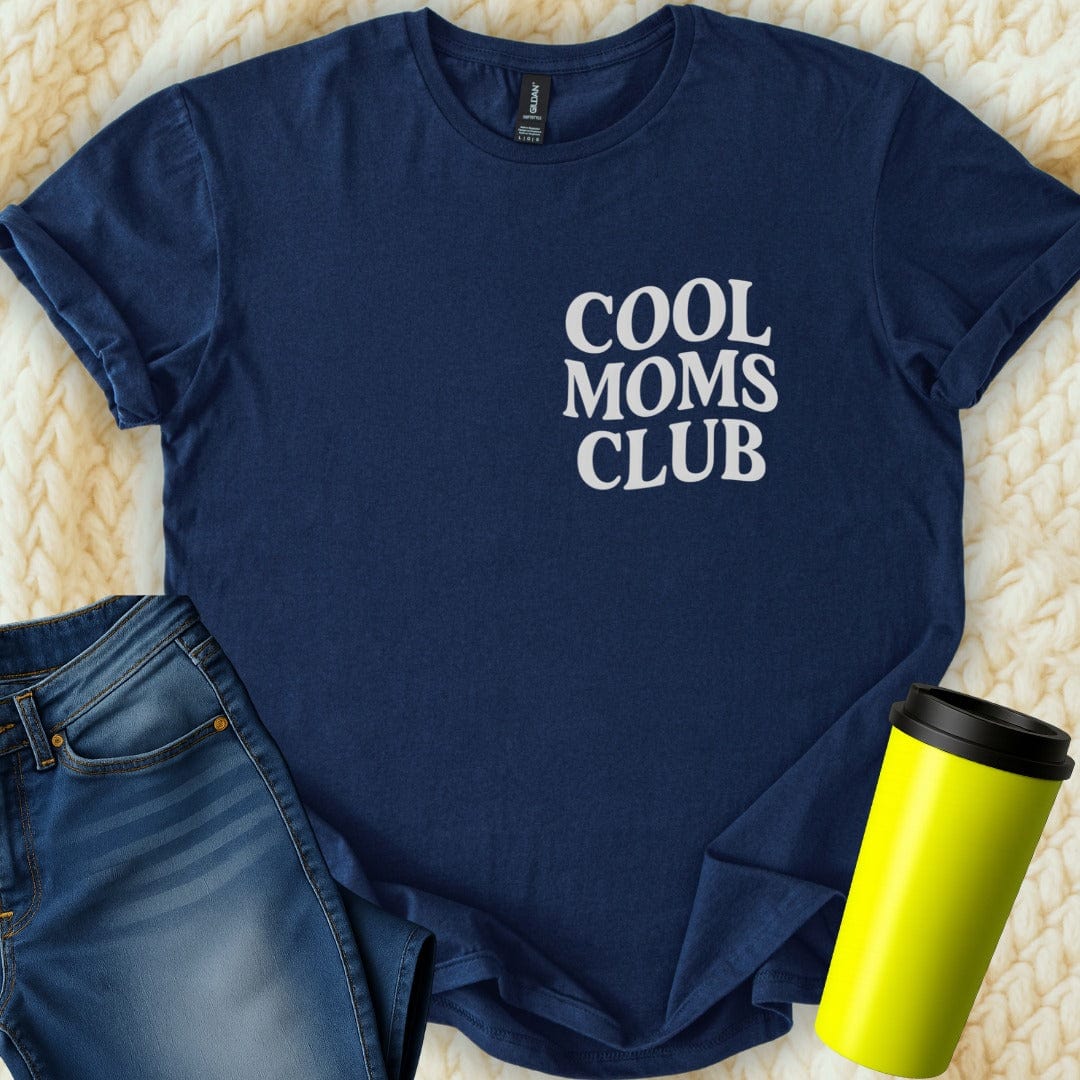 Printify T-Shirt Navy / S Cool Moms Club T-Shirt