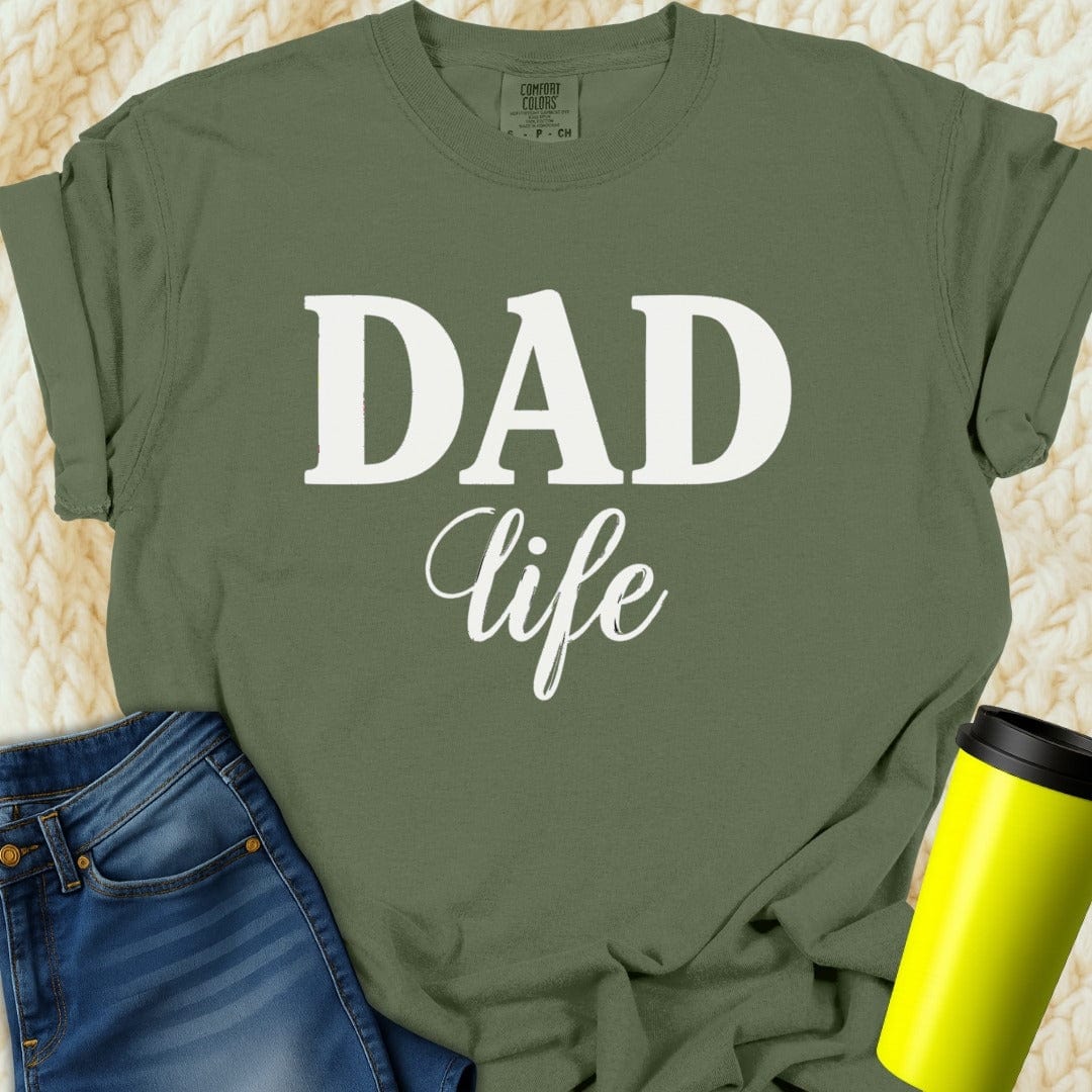Printify T-Shirt Moss / S Dad Life Tee
