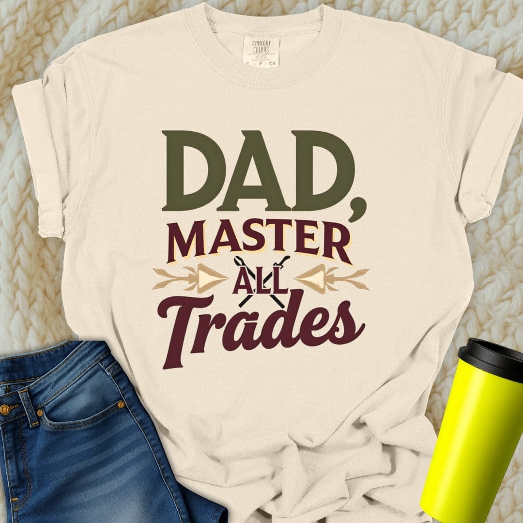 Printify T-Shirt Ivory / S Dad Master of...Tee