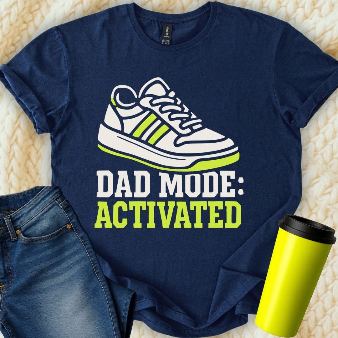 MyDesigns Physical Item Dad Mode Activated Athletic Shoe Graphic T-Shirt