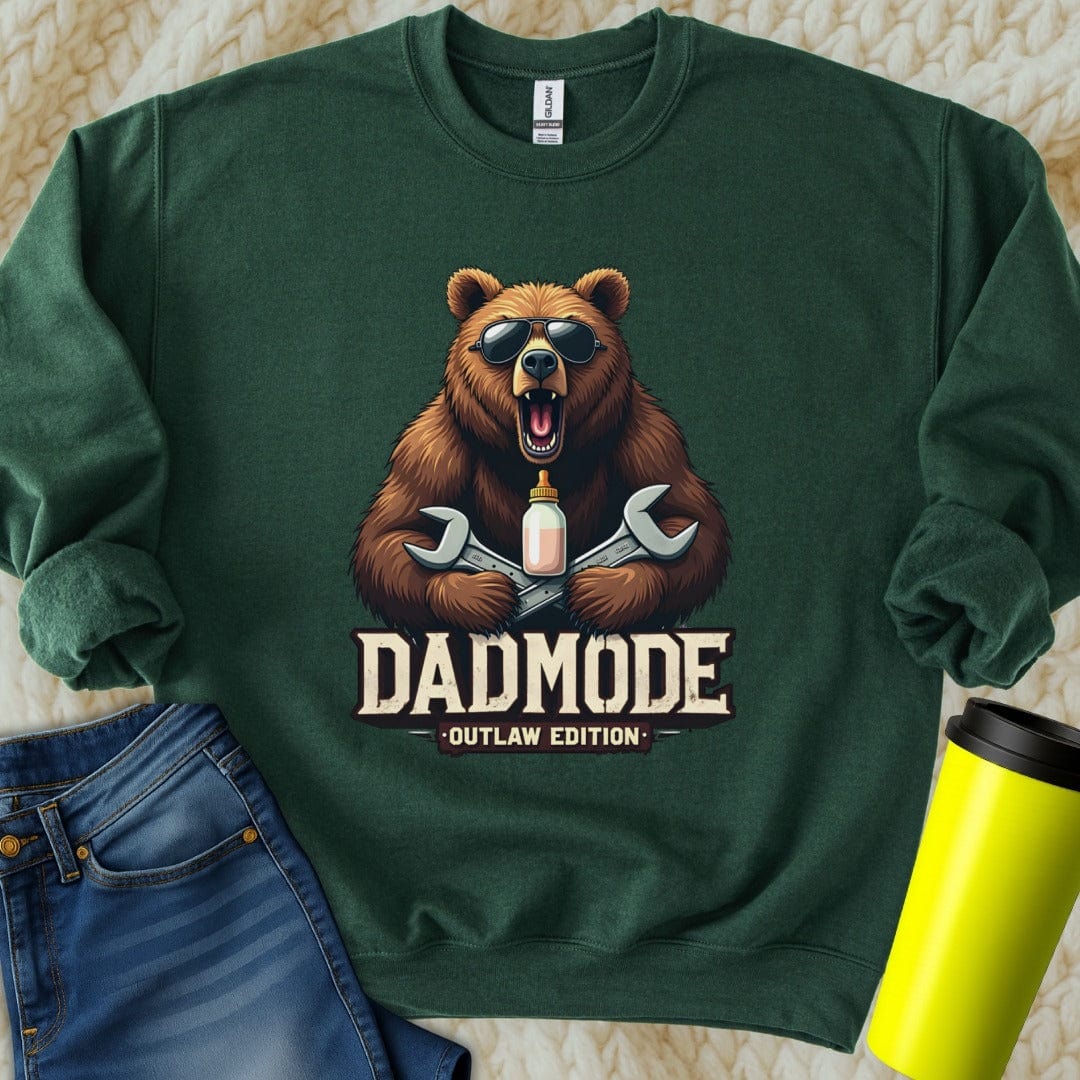 Printify Sweatshirt S / Forest Green Dad Mode Sweatshirt