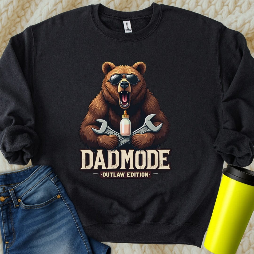 Printify Sweatshirt S / Black Dad Mode Sweatshirt
