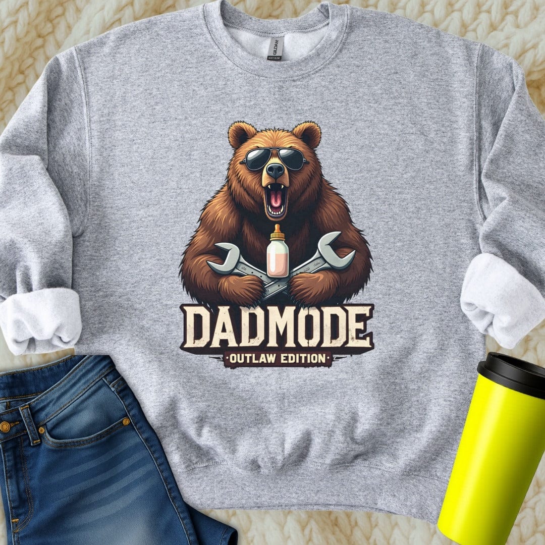 Printify Sweatshirt S / Sport Grey Dad Mode Sweatshirt
