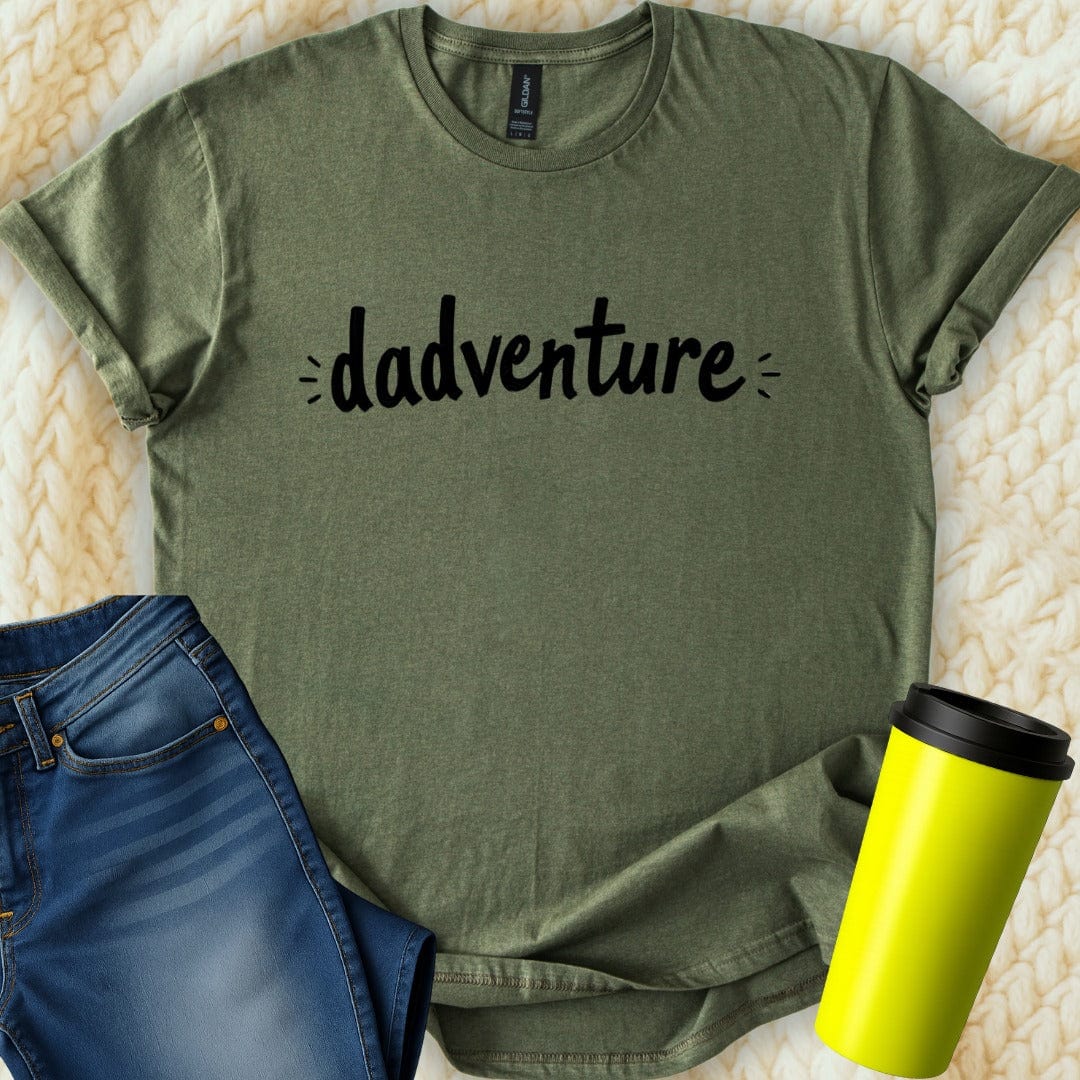 Printify T-Shirt Military Green / S Dad Venture T-Shirt
