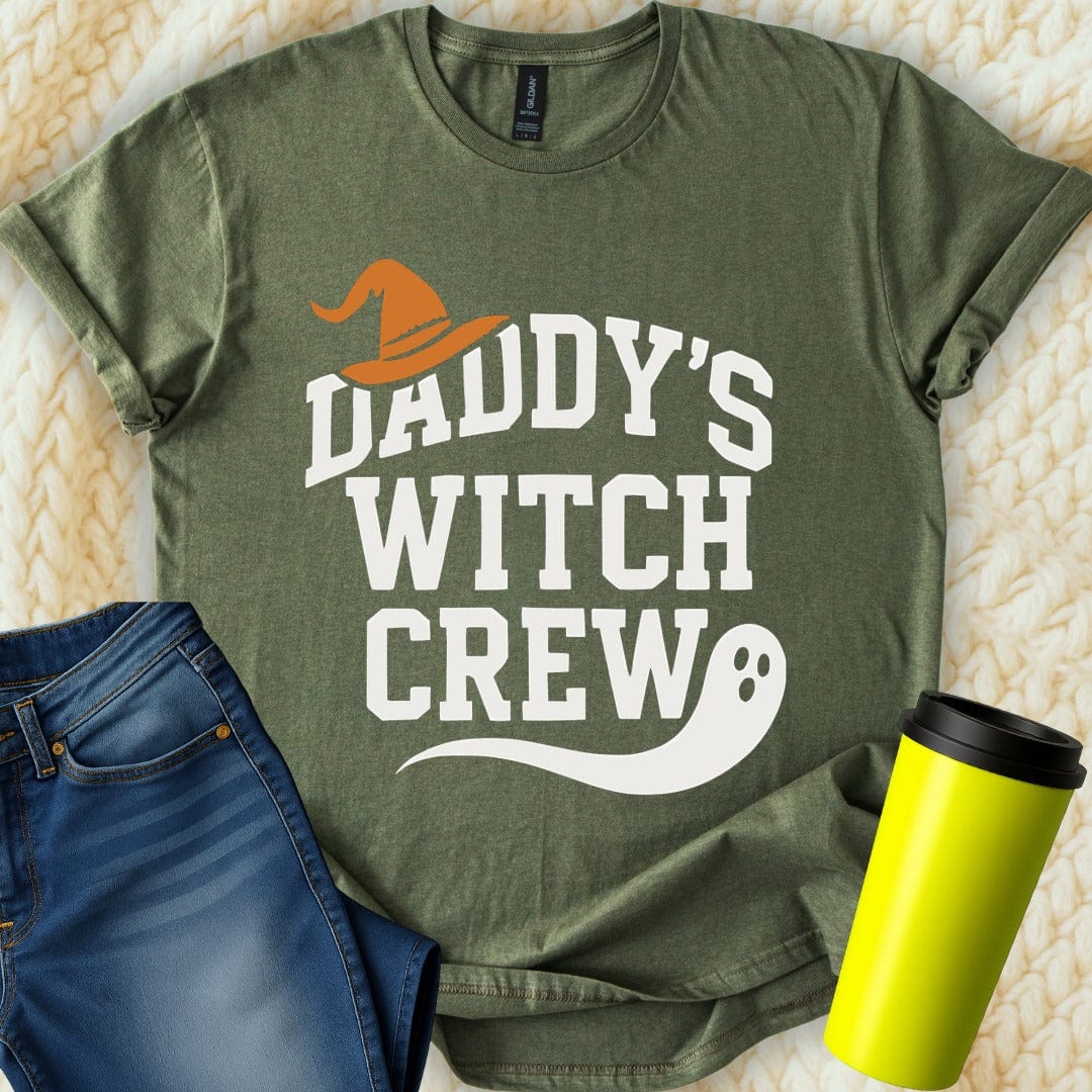 MyDesigns T-Shirt S / Military Green Daddy's Witch Crew T-Shirt