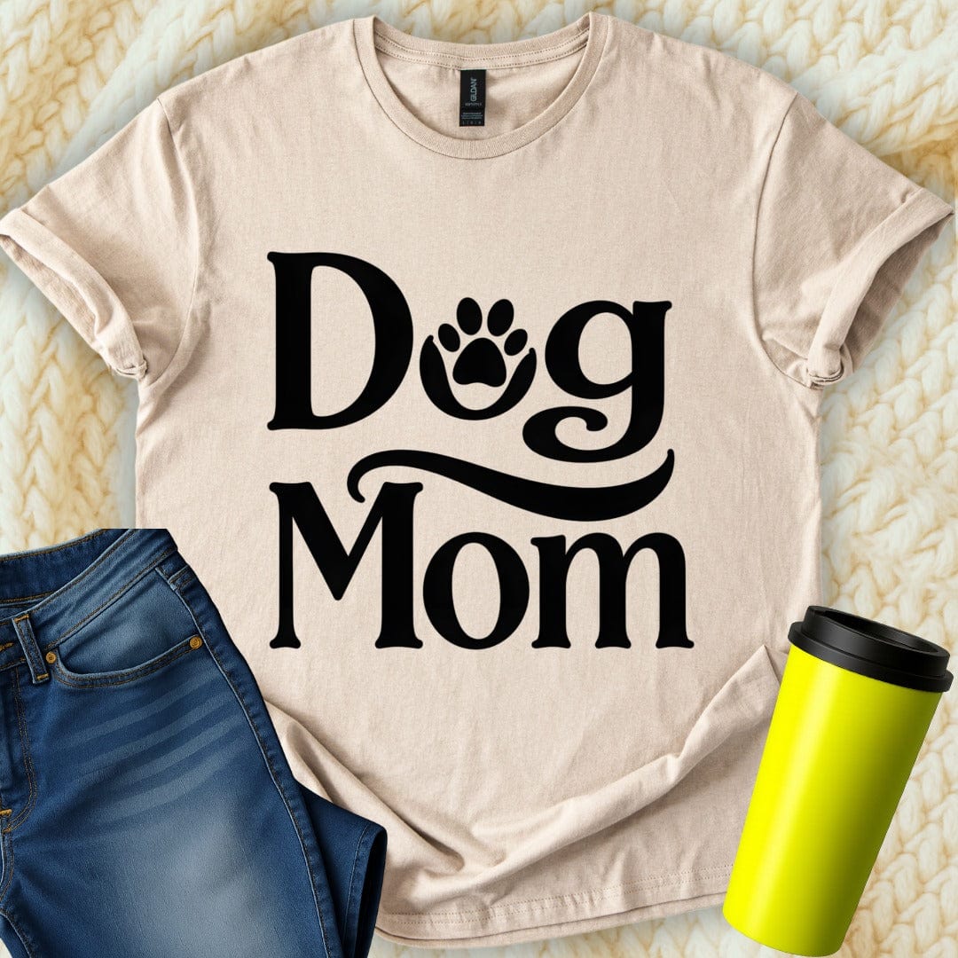 Printify T-Shirt Sand / S Dog Mom T-Shirt