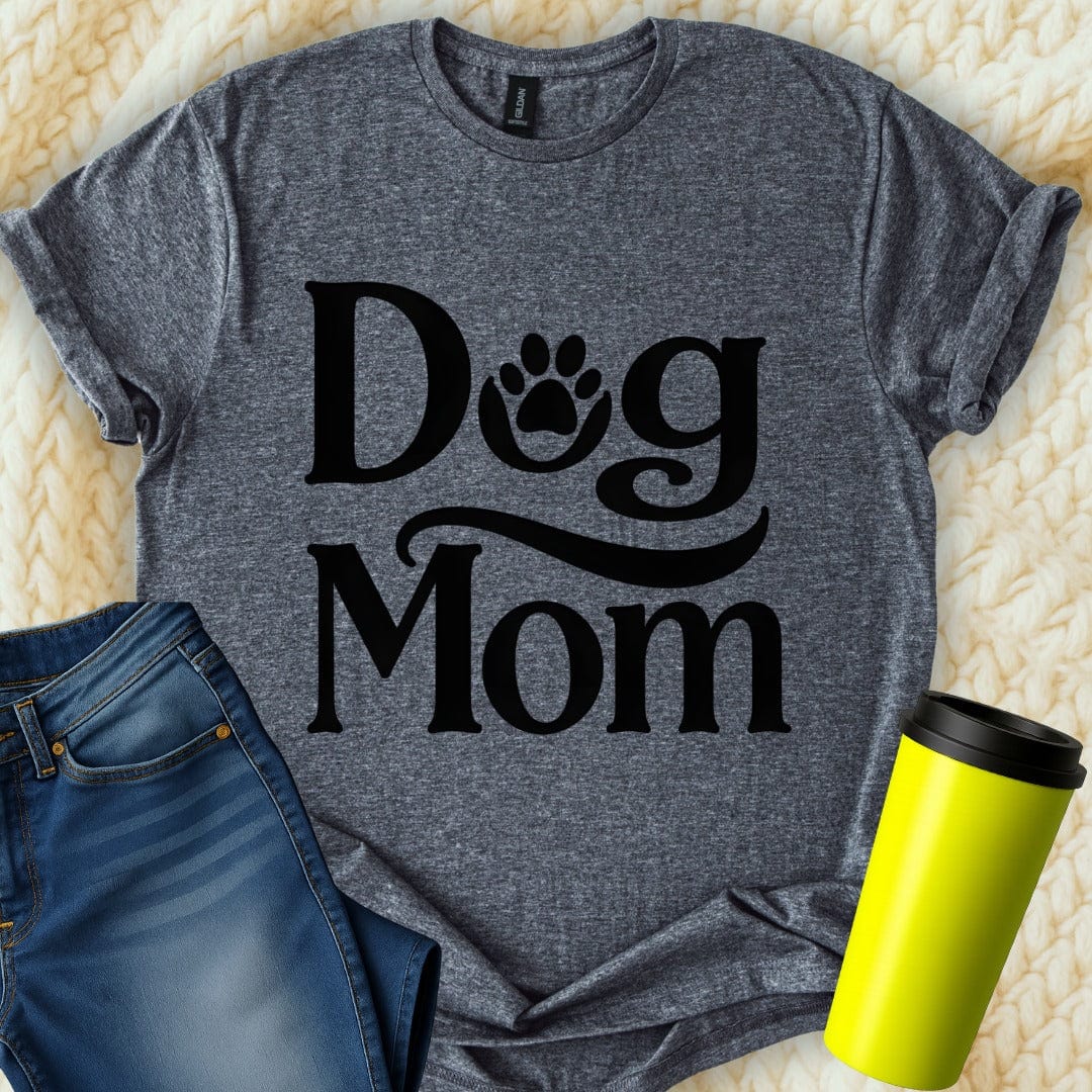 Printify T-Shirt Dark Heather / S Dog Mom T-Shirt