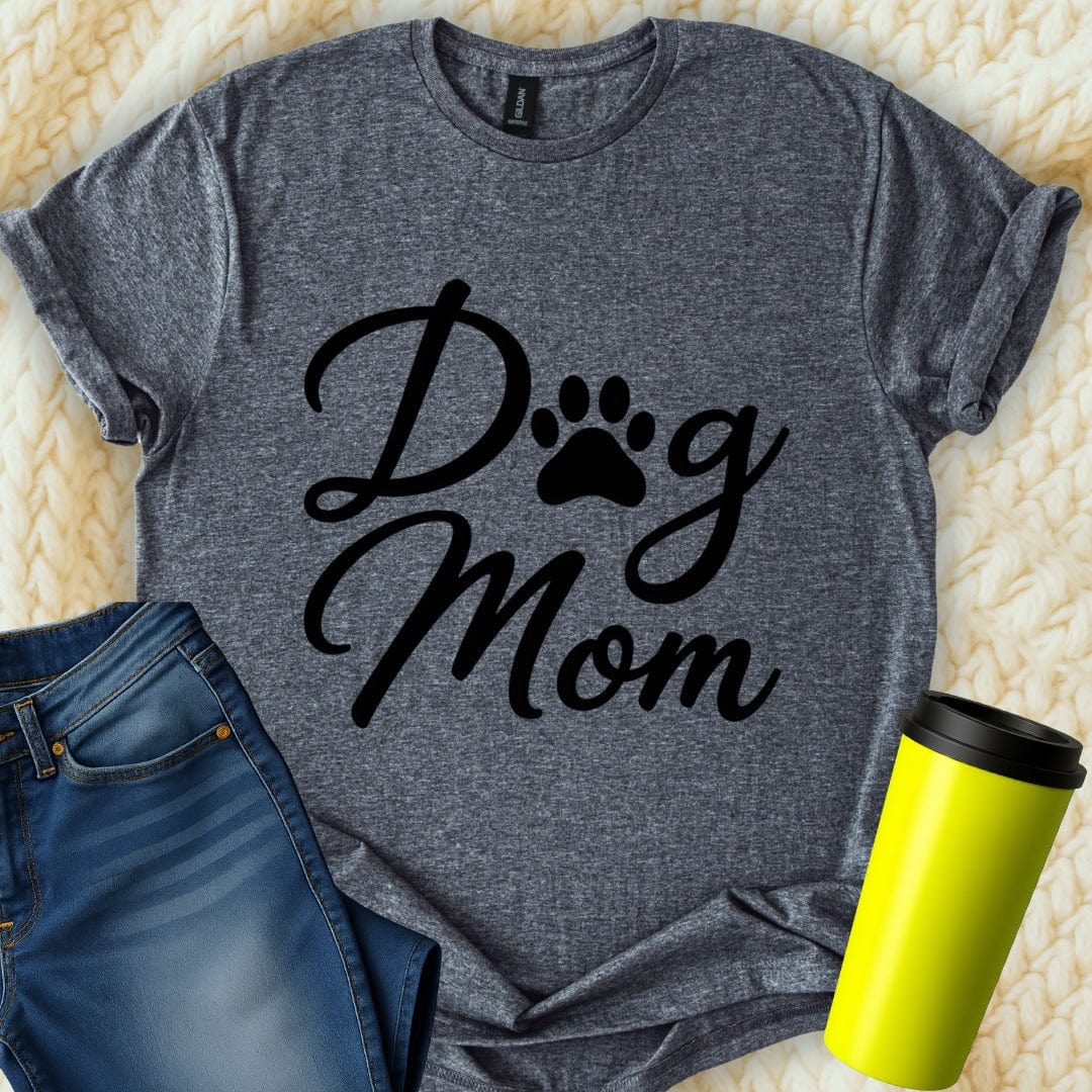 Printify T-Shirt Dark Heather / S Dog Mom T-Shirt