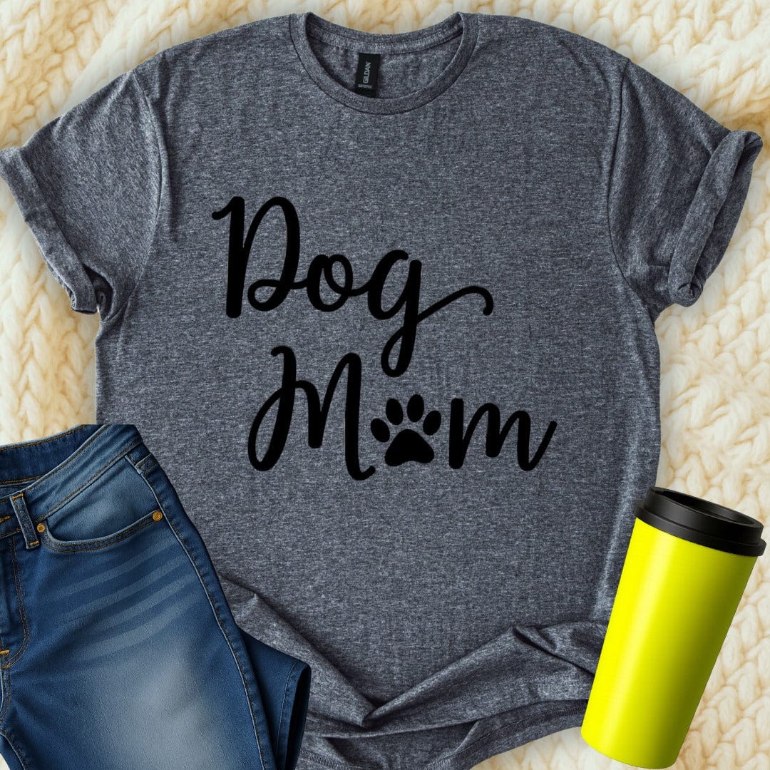 Printify T-Shirt Dark Heather / S Dog Mom T-Shirt