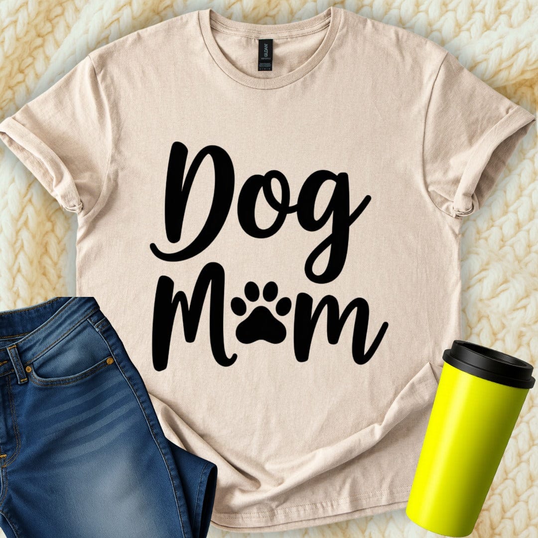 Printify T-Shirt Sand / S Dog Mom T-Shirt