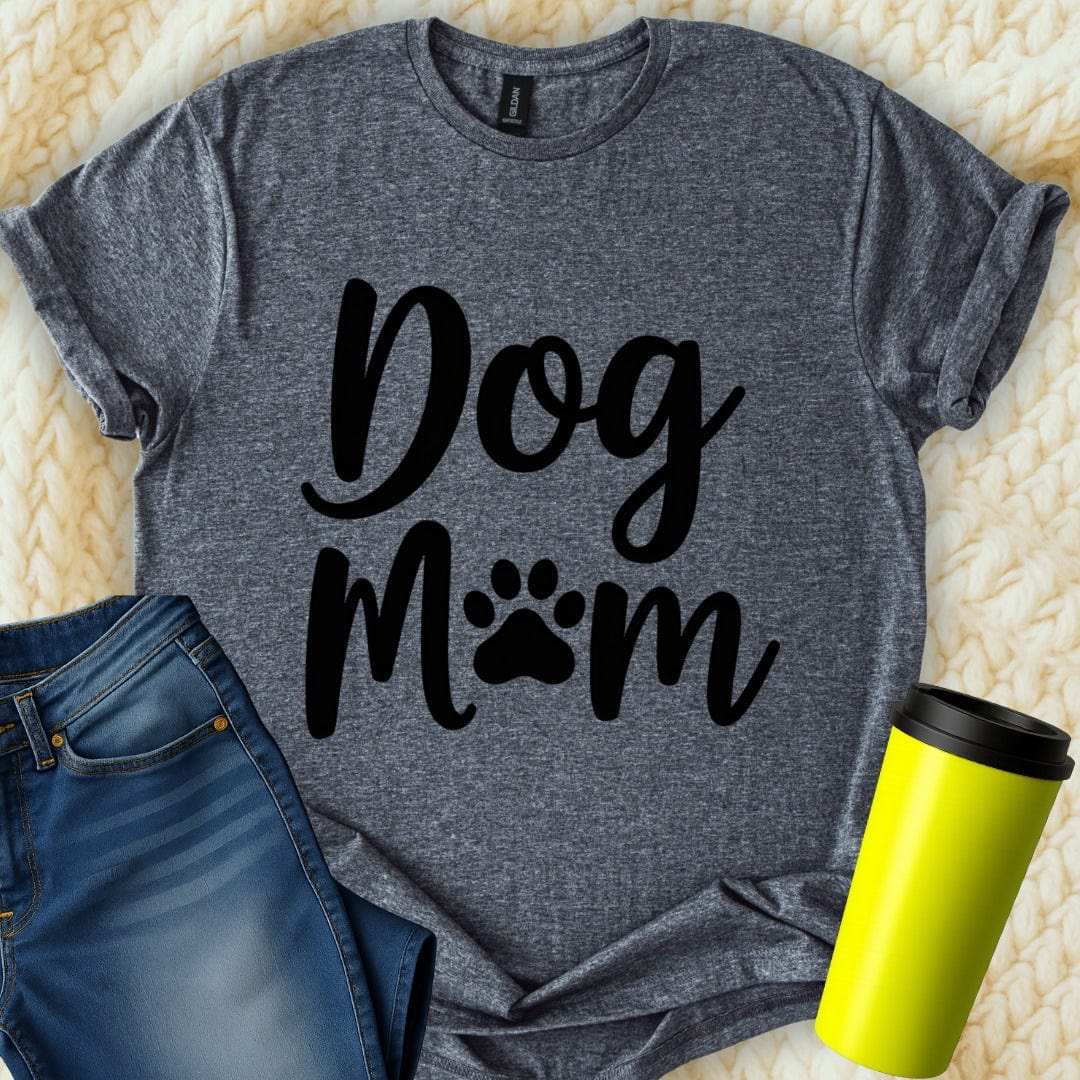 Printify T-Shirt Dark Heather / S Dog Mom T-Shirt