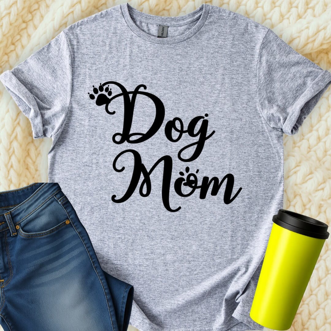Printify T-Shirt Sport Grey / S Dog Mom T-Shirt