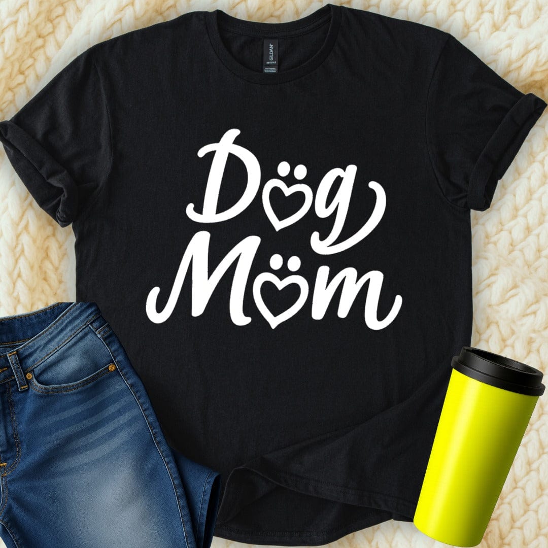 Printify T-Shirt Black / S Dog Mom T-Shirt