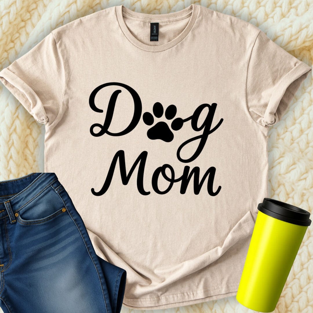 Printify T-Shirt Sand / S Dog Mom T-Shirt
