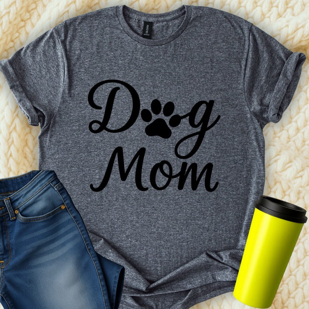 Printify T-Shirt Dark Heather / S Dog Mom T-Shirt