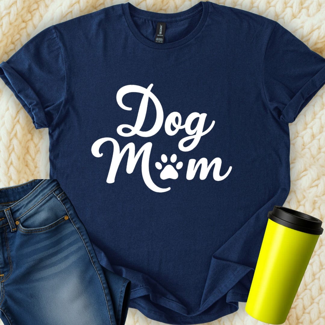 Printify T-Shirt Navy / S Dog Mom T-Shirt